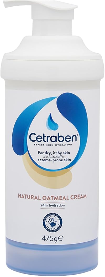 Cetraben Natural Oatmeal Cream 475g Dry Sensitive Skin 24h Hydration