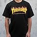 Thrasher Magazine Flame Black Men's Short Sleeve T-Shirt - Medium