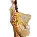 Colorful House Womens' Chiffon Sarong Wrap Oversize Swimsuit Beach Cover Up, Style1 Flower Yellow