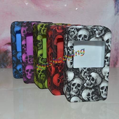 JadeShop 1pcs Design Skull Head Protective silicone Soft case skin cover sleeve For Snowwolf Snow Wolf 200W 200 W Plus 235 Watt Box mod