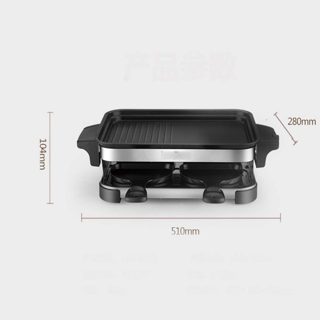 review zaizai Electric Barbecue Grill Indoor Smokefree Table BBQ Grilling Rapid Heating,Smoke-Free and Non-Stick for Home Outdoor Courtyard Camping 1100W