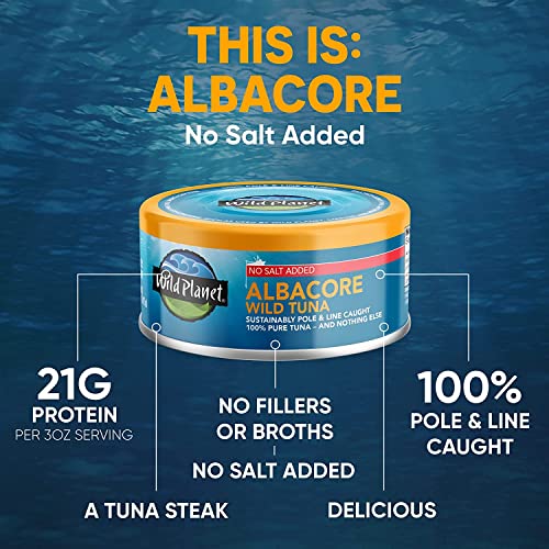 Wild Canned Tuna Variety Pack, Skipjack and Albacore Wild Tuna