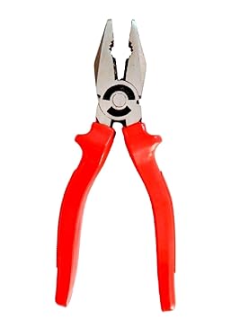 Paradise Tools (India) Sturdy Steel Combination Plier (8-Inch, Orange) for Professional Electrical and Home use