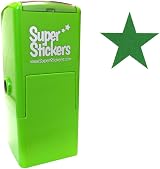SuperStickers Star Pre Inked Stamper Green 28mm