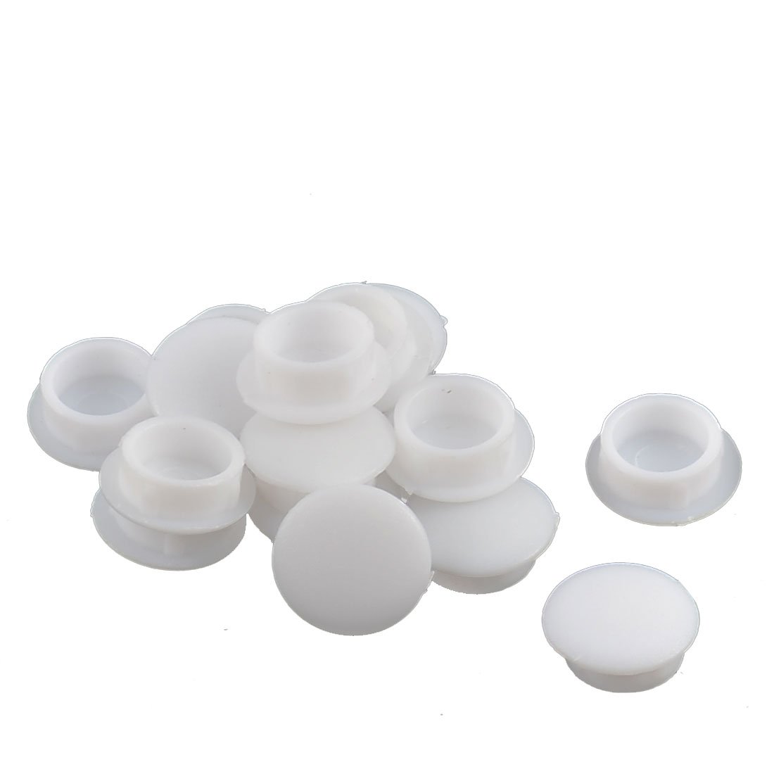 Sourcingmap Plastic Home Round Flush Mount Cable Connector Hole Plugs Covers 10mm 16pcs White
