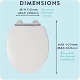 Croydex Lugano White Wooden Soft Close Toilet Seat Quick Release Antibacterial view 8