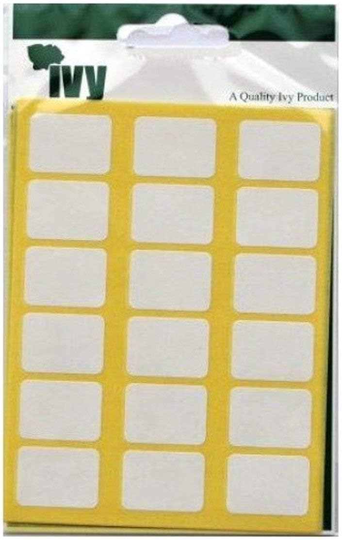 White Self Adhesive Labels 16x22 232240, 16mm x 22mm