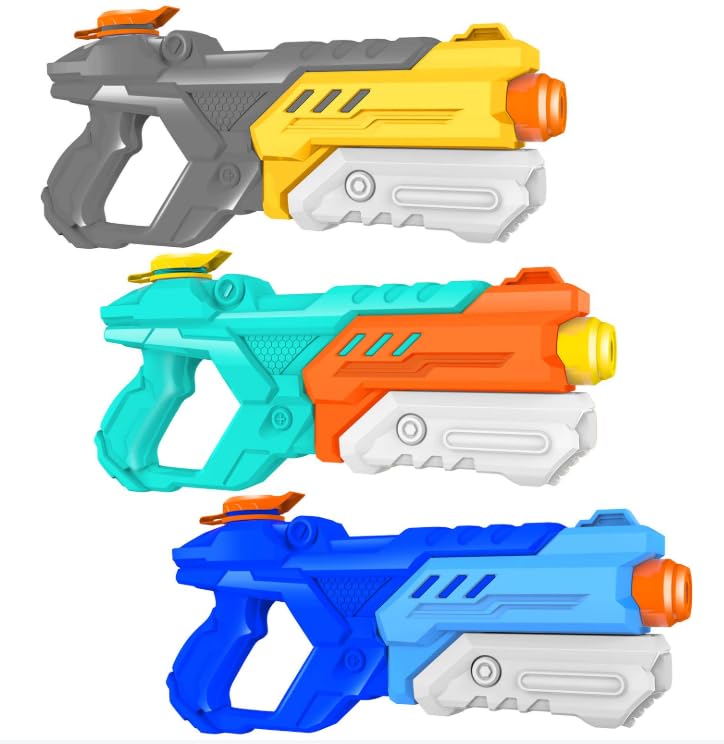 Quanquer Water Gun Kids_3 Pack 600ML/20oz Powerful Water Pistol 32ft Long Range Pump Super Water Guns Soaker Blaste Gun for Adults Summer Swimming Pool Beach Water Toys for Kids Outdoor