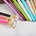 Bememo 12 Pieces Big Diamond Pen Rhinestones Crystal Metal Ballpoint Pens Black Ink