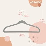 ManGotree Baby Velvet Hangers 48 Pack Infant Toddler Non-Slip Grey view 6