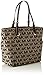MICHAEL Michael Kors E/W Signature Tote Bag,Black/Beige/Black,One size