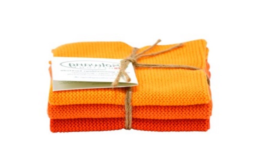 Solwang 041297 Cleaning Cloth Set of 3 Dark Orange Combi