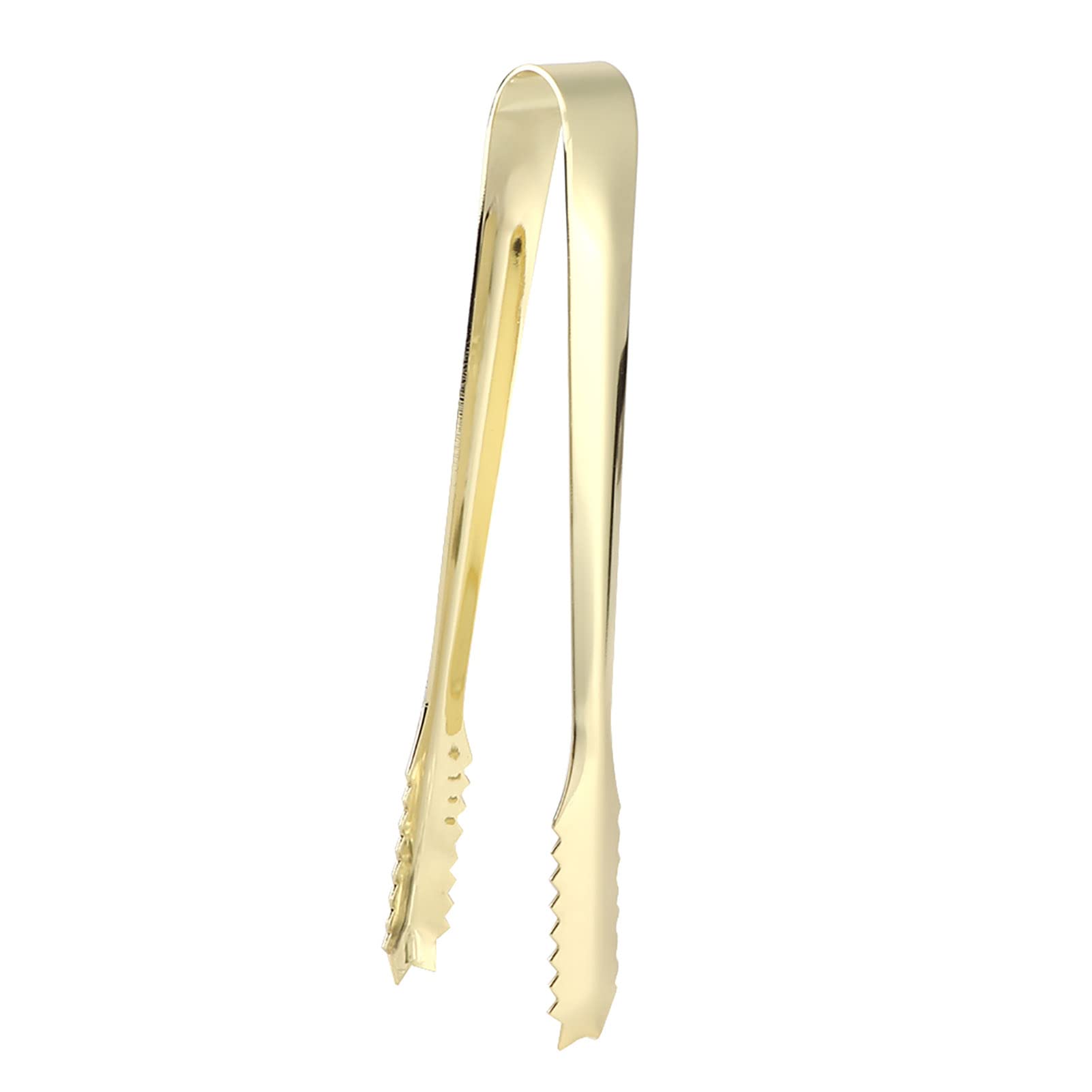 Tiiyee Stainless Steel Mini Food Tong, Gold Plated Small Food Clip for Sugar Cube Ice Snack Cake Salad Pickle Tea Appetizer, Serving Utensil Tong for Coffee Bar Buffet Kitchen Wedding Party Catering