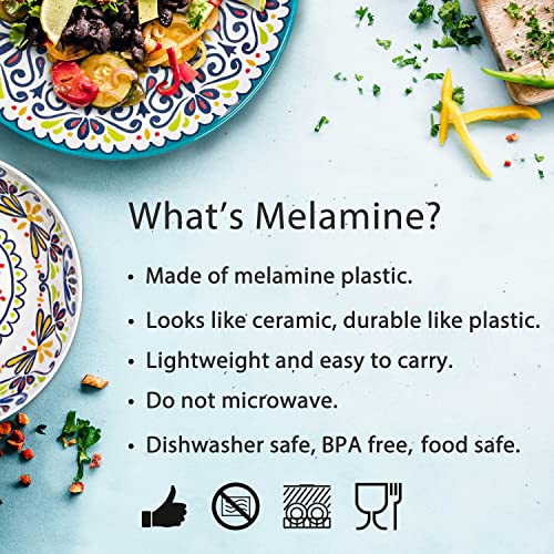 Zak Designs French Country House Melamine Dinnerware Set Includes