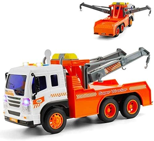 Gizmovine Toy Truck Heavy Duty Wrecker Tow Truck Police