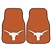 FANMATS 5641 Texas Longhorns Front 2-Piece Team Logo Carpet Car Mat Set, Front Row Automotive Floor Mats, Non-Slip Backing, Team Colors