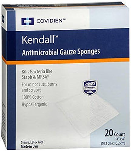 Kendall Curity Antimicrobial Gauze Dressing 4x4 - 10 ct by Kendall