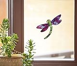 Dragonfly Stained Glass - D3 - See-Through Vinyl Window Decal Copyright YYDCo. (5.75