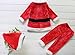 Christmas Costume Toddler Boys Girls Fleece Santa Claus Tops Coats+Pants+Cap Set size 2-3Years/Tag100 (Red)