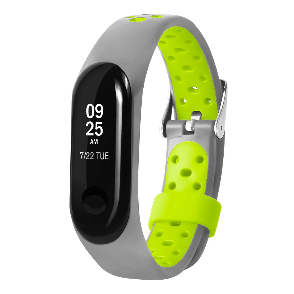 Angersi Strap Compatible with Xiaomi Mi Band 3/4 Strap,Soft Silicone Sport Replacement Watch Strap Band Fitness Strap Bracelet Wristband compatible with Xiaomi Mi Band 3/4
