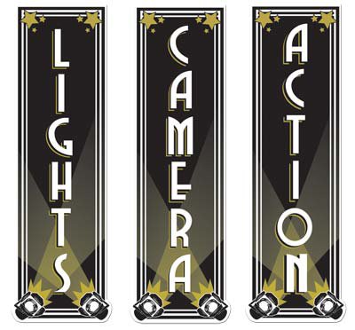 Beistle 54328 Lights, Camera, Action Cutouts, 19.25