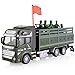 CORPER TOYS Military Truck Army Cars Pull Back Toy Die-cast Metal Alloy Model Car Playset Soldier Transport Vehicle for Boys Kids - 8 Pieces