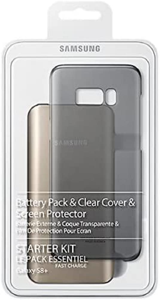 Samsung Battery Pack Starter Kit 1 with Battery Pack, Clear Back Cover, Screen Protector and Type C Cable for Samsung Galaxy S8 Plus