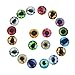 Whitelotous 20Pcs Glass Safety Eyes Craft Dinosaur Eyeballs Gem Decor for Doll Puppet Plush Animal(20mm)