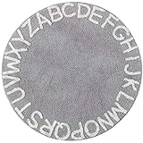 ABC Kids Rug Alphabet Educational Area Rugs for Infant Toddlers - Soft Playtime Collection, Learning & Game Round Carpet for Bedroom Playroom Nursery, Best Shower Gift (59