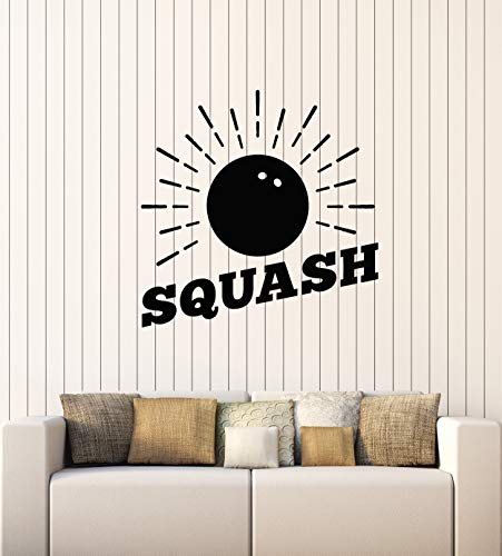 Vinyl Wall Decal Ball Racket Squash Game Sportv Room Stickers Mural (g564) - Thumbnail 3