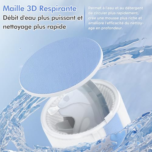 Teletrogy 2 Pack Shoe Washing Bag with Villi, Mesh Laundry Bags with Zip for Shoes Reusable Laundry Bags for Sneakers, Large Size 32 x 18 cm - White