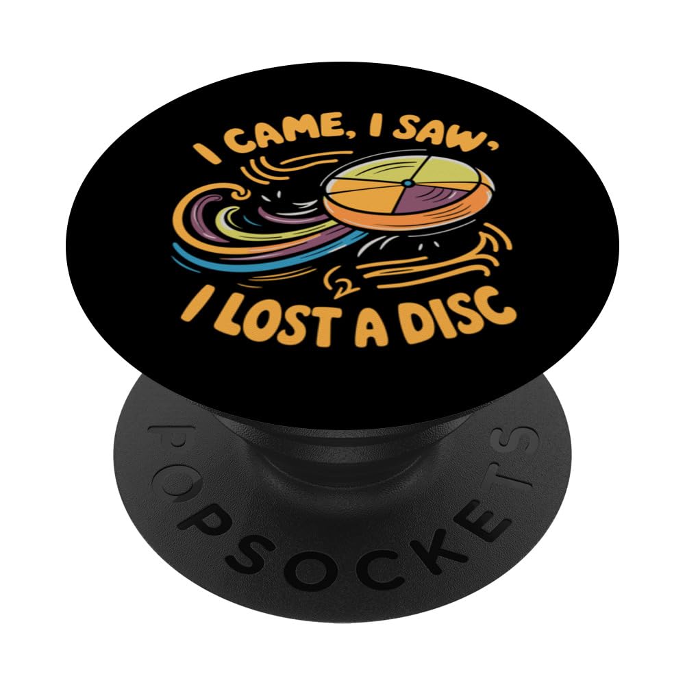 Retro Disc Golfing Disc, I Lost A Disc Quote, Disc Golf PopSockets Swappable PopGrip