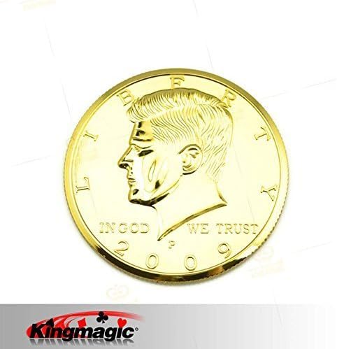 Kingmagic Replica Jumbo 3 inch Gold Half Dollar Coin