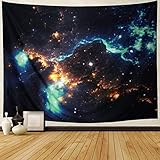 Leofanger Galaxy Tapestry Wall Hanging Landscape Planet Tapestry Space Tapestry Moon Tapestry Milky Way Tapestry Night Starry Sky Tapestry Universe Tapestry Trippy Tapestry Psychedelic Wall Art