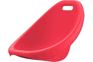 American Plastic Toys 2 Pack Scoop Rocker, Durable Egg-Shaped Floor Level Kids Rocker Chair for Classrooms, Indoor or Outdoor Play Spaces, Red
