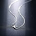 J.Rosée Pendant Necklace with 925 Sterling Silver and 3A Cubic Zirconia, 18''+ 2