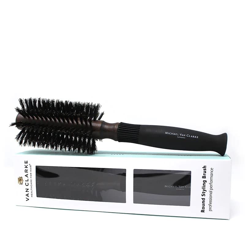 3'''More Inches Soft Bristle Nylon Round Brush - For Short to Medium Hair - Professional Styling and Smoothing Brush - Hair Care by Michael Van Clarke