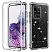 PLESON Samsung Galaxy S20 Ultra 5G Case, Dual Layer Galaxy S20 Ultra Glitter Case with Slim Bumper & Clear Sparkle Hard Back Shockproof Protective S20 Ultra Phone Case for Samsung S20 Ultra Case 6.9