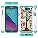 for Samsung Galaxy J3 Emerge Case, J3 Prime / J3 2017 / J3 Mission / J3 Luna Pro / J3 Eclipse/Express Prime 2 / Amp Prime 2 / Sol 2 Case, LEEGU Dual Layer Heavy Duty Protective Case - Love Tree