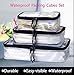 TRANVERS PVC Packing Cubes Waterproof Packing Organizers Reinforced PVC Bag Travel Cubes Set of 3