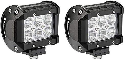 LED Light Bar, Northpole Light 2x 18W CREE Flood LED Pods LED Work Lights Driving Fog Lights for Off Road, Truck, Car, ATV, SUV, Jeep