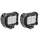 LED Light Bar, Northpole Light [2 Pack] 18W CREE Flood LED Pods LED Work Lights Driving Fog Lights for Off-road, Truck, Car, ATV, SUV, Jeep