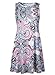 ZESICA Women's Summer Sleeveless Damask Print Pocket Loose T-Shirt Dress Pink Floral XX-Large