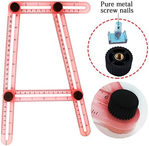 MG MULGORE Template Tool Multi-Angle Measuring Ruler Measures All Angles General Template Ruler and Forms Angle Template Tool for Handymen,Craftsmen,Builders