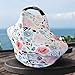 Pobi Baby Car Seat Covers and Nursing Cover - Soft and Stretchy Floral Pattern (Beauty)