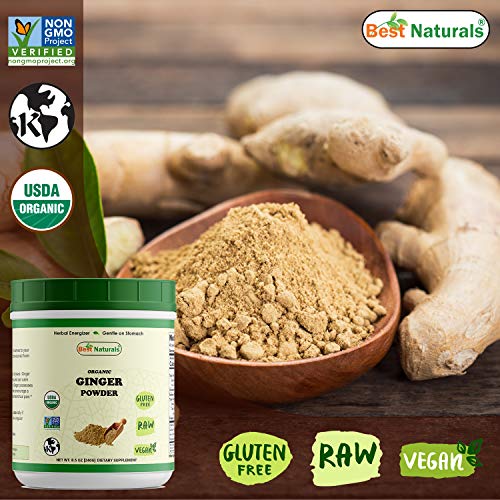 image for Best Naturals Certified Organic Ginger Powder 8.5 OZ (240 Gram), Non-G