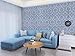 SICOHOME Wallpaper,11 Yard Damask Silver Peel and Stick Wallpaper