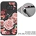 RabeMall Samsung Galaxy S7 Edge Case Unique Pretty Flowers for Girls/Women Anti-Fingerprint Three Layer High Impact Resistant Hybrid Shockproof Protective Cover,Floral Black