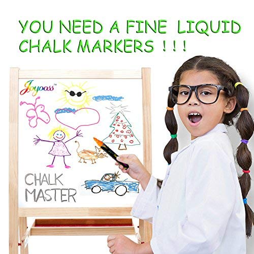 Joyooss 18pcs 6mm Highlighter Fluorescent Liquid Chalk Marker Pen, Highlighters for LED Writing Board - Non-Toxic, Safe & Easy to Use, Neon, Great for All Ages