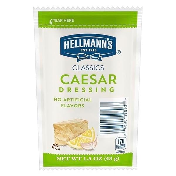 HELLMANN’S CLASSICS CAESAR SALAD DRESSING PORTION CONTROL SACHETS...